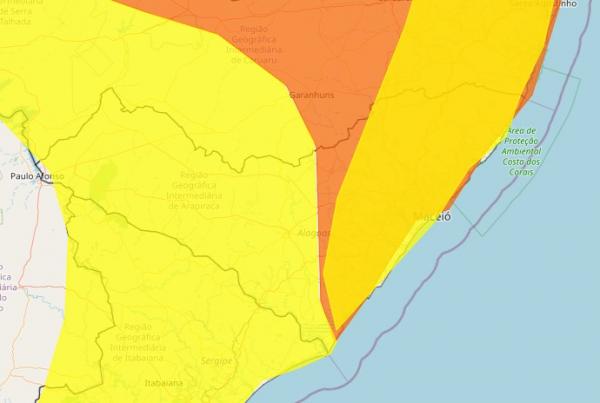 Inmet: Alagoas tem 3 novos alertas de chuva e vento para o feriado da Semana Santa