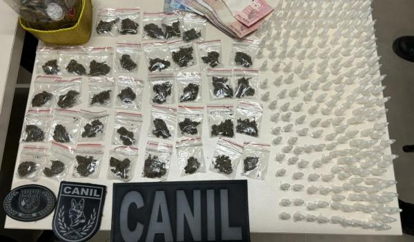 Suspeito de tráfico de drogas é preso com cocaína e maconha em Arapiraca