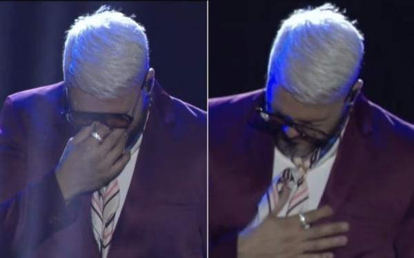Belo chora em primeiro show após separação com música sobre 'recomeçar'
