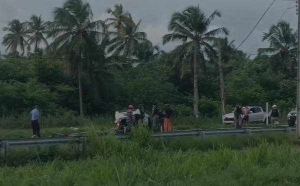[Vídeo] Acidente grave em Marechal: carro capota, mata duas pessoas e fere outras duas